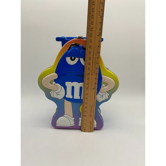 Blue M&M Tin Lunch Box/ Case - Picture 5 of 7